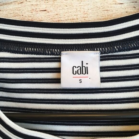 CABI CAPTAIN DRESS IN BLACK AND WHITE STRIPES - Picture 6 of 7